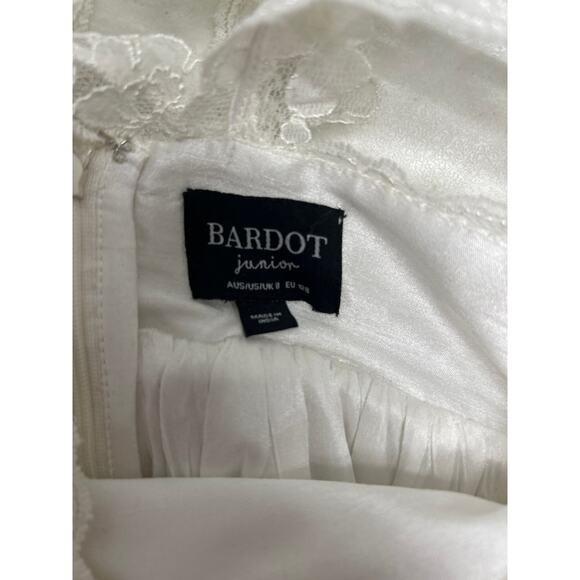 Bardot Juniors Girls Size 8 White Tulle 1st Communion, Flower Girl Dress - Picture 3 of 6